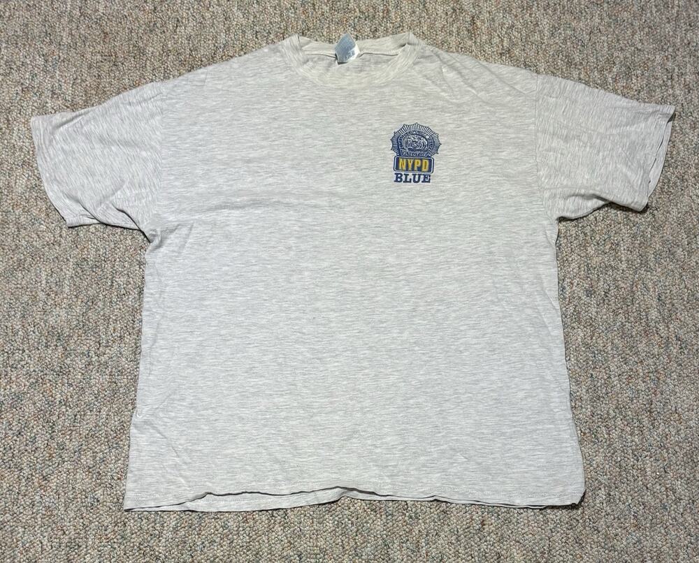 Vintage NYPD Blue 1996 TV Crew T-Shirt Gray Adult Large